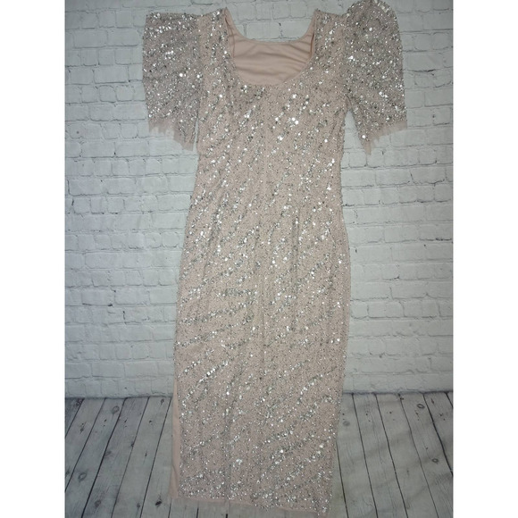 Adrianna Papell Women's Short-Sleeve All Over Sequin Gown, Size 6 - Picture 7 of 7